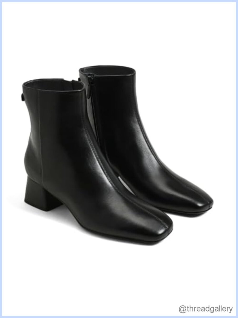 Womens Ankle Boots Square Toe Chunky Heel Suede Side Zip Fall Booties